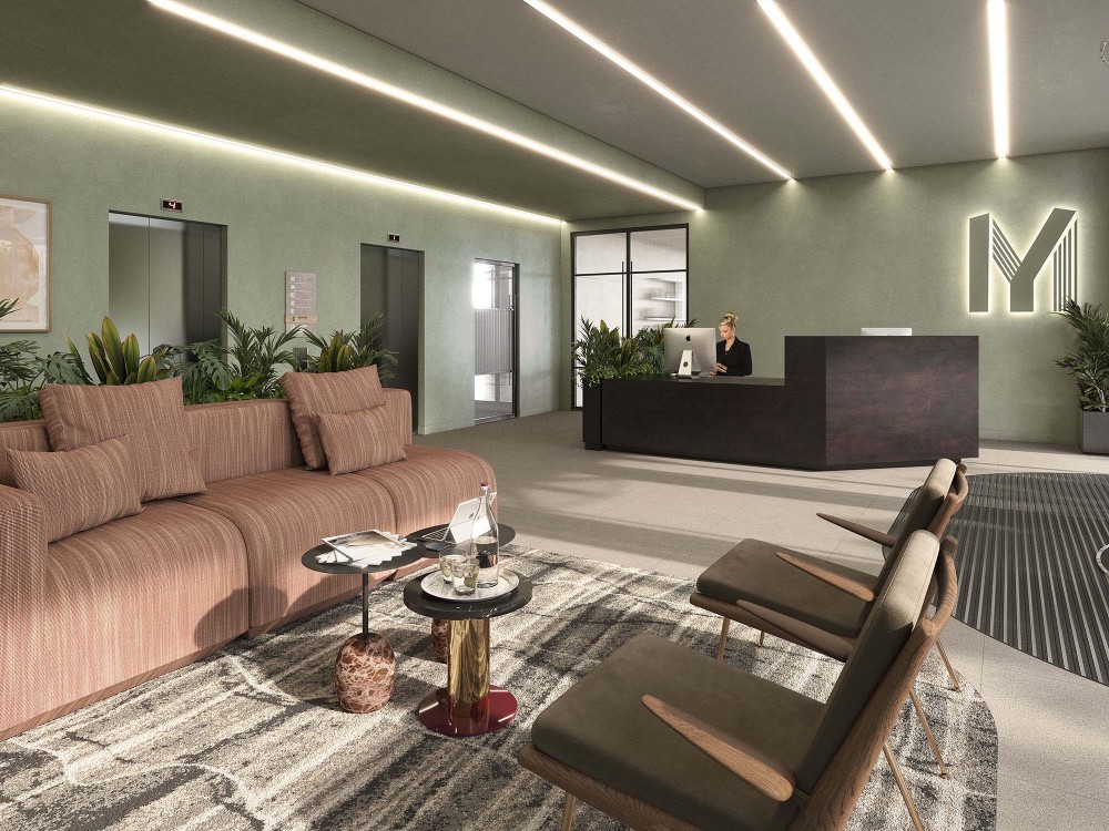 architectural exterior cgi of the vega tower in vauxhall